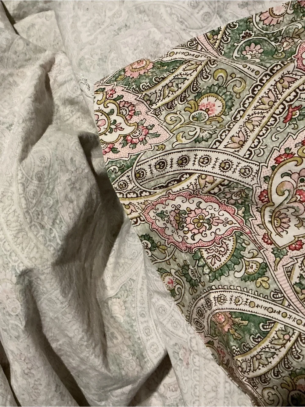 EUC Ralph Lauren King Paisley 100% Cotton Flat Sheet